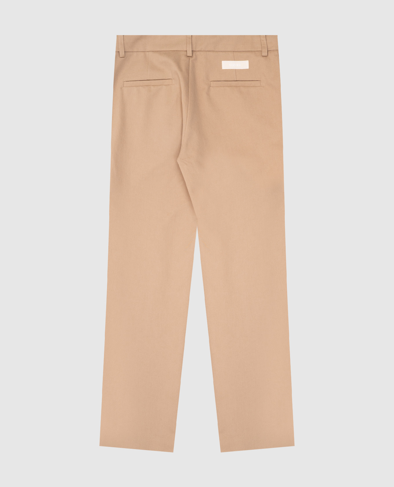 

Children's beige pants with logo patch Versace
