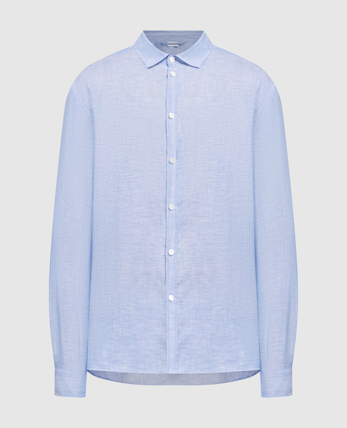 Blue shirt with linen