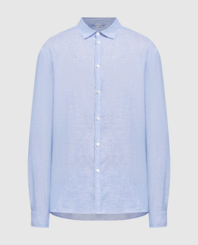 Zimmerli Blue shirt with linen 469723200
