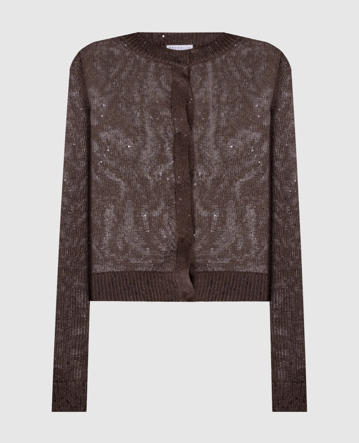 

Brown linen and silk cardigan Brunello Cucinelli