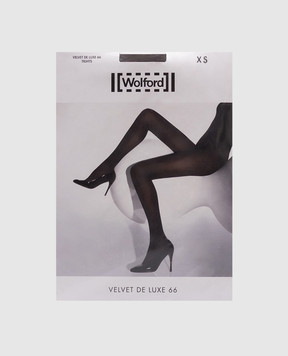 Wolford Brown Velvet de Luxe 66 Den tights 18207ВЛ16