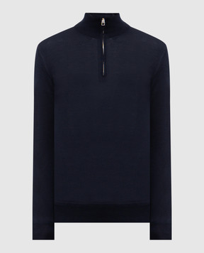 Brett Johnson Blue cashmere and silk sweater FW25K71LPRONAV
