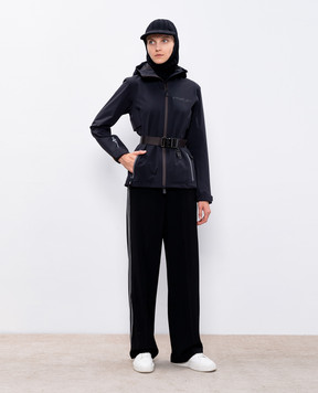 Moncler Grenoble Black Shell Windbreaker with logo J20981A00002597FA