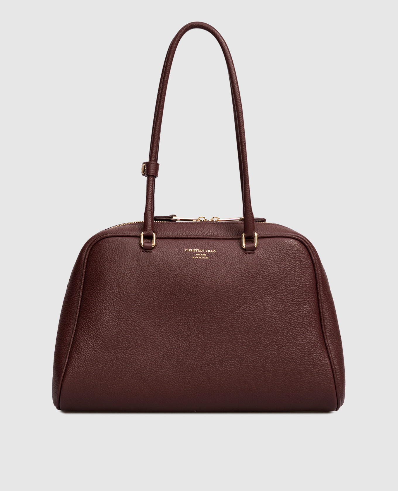 

Hilary burgundy leather trapeze bag Christian Villa