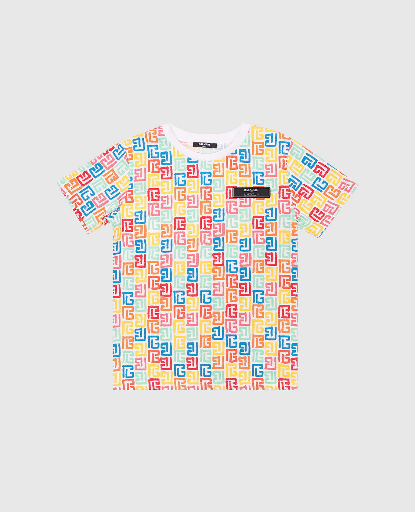 

Children's white T-shirt with logo patch Balmain