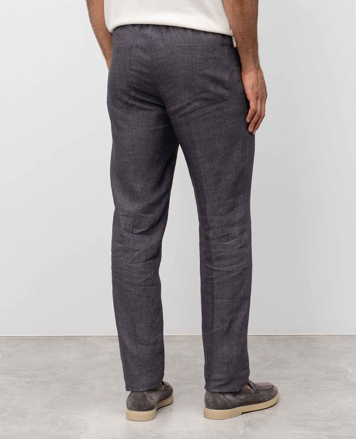 

Gray linen pants Stefano Ricci, Grey