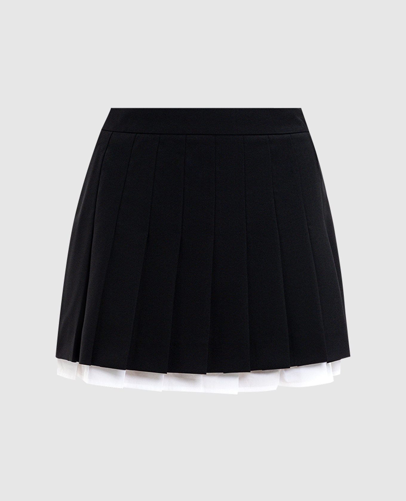

Black pleated wool skirt Juun.j