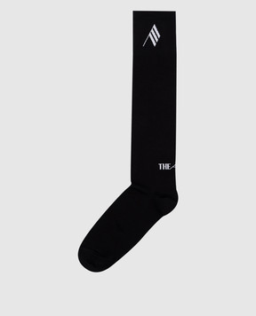 The Attico Black socks with a logo pattern 250WCAK00022CCC102AA
