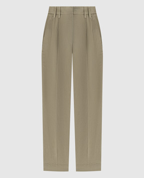 Brunello Cucinelli Brown pants with linen MH126P8292