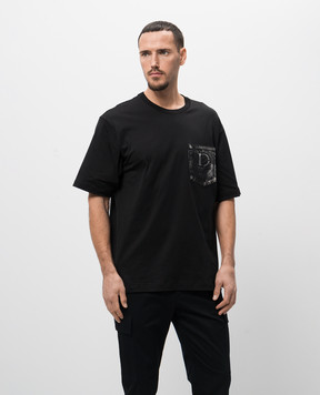 Dolce&Gabbana Black T-shirt with logo G8PN9ZG7O4J