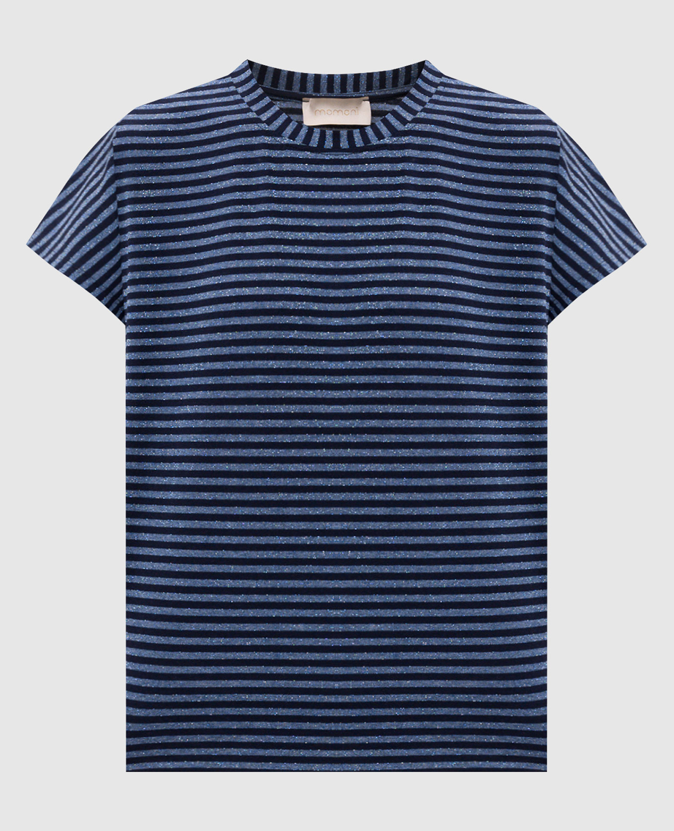 

PAWA blue striped lurex t-shirt Momoni