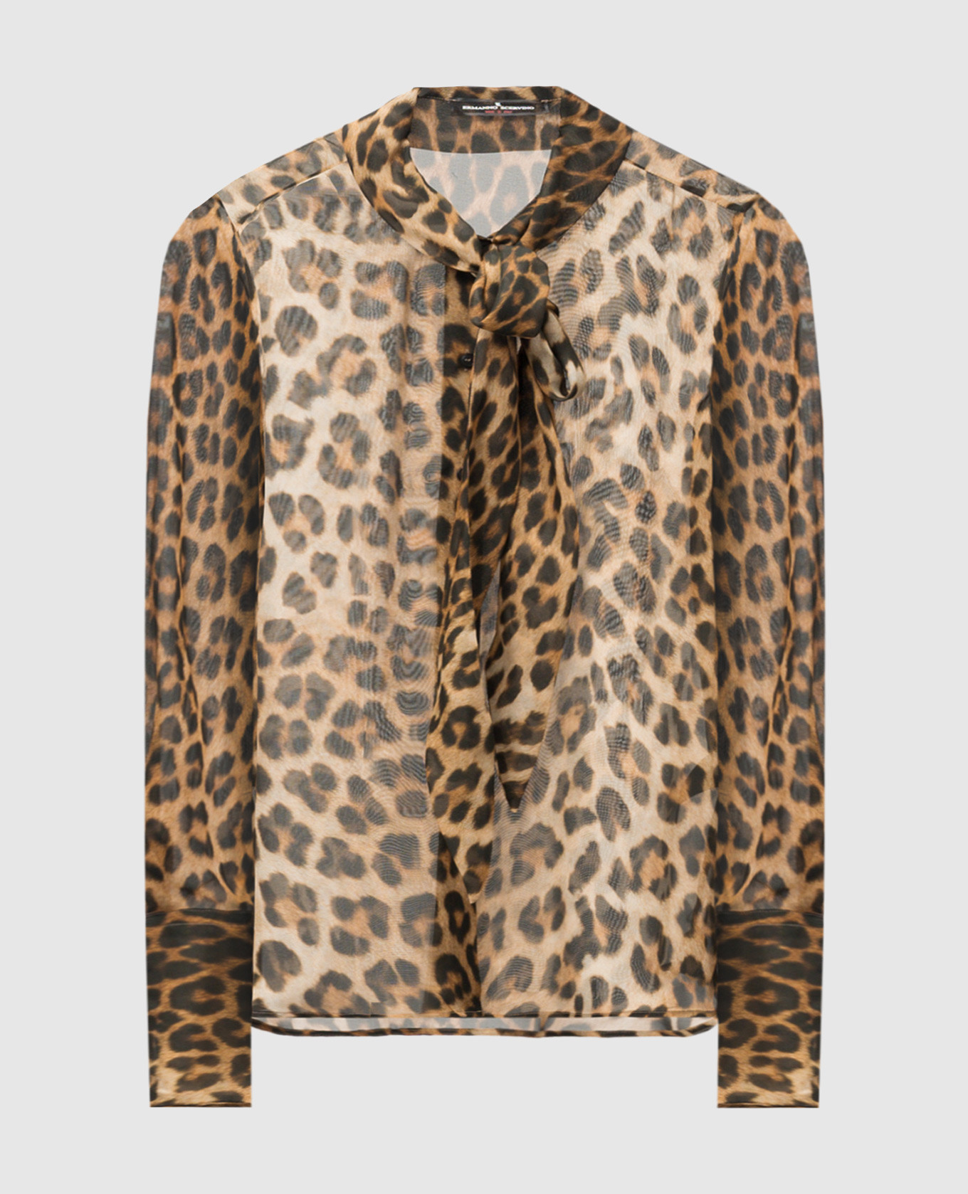 

Leopard print silk blouse Ermanno Scervino, White