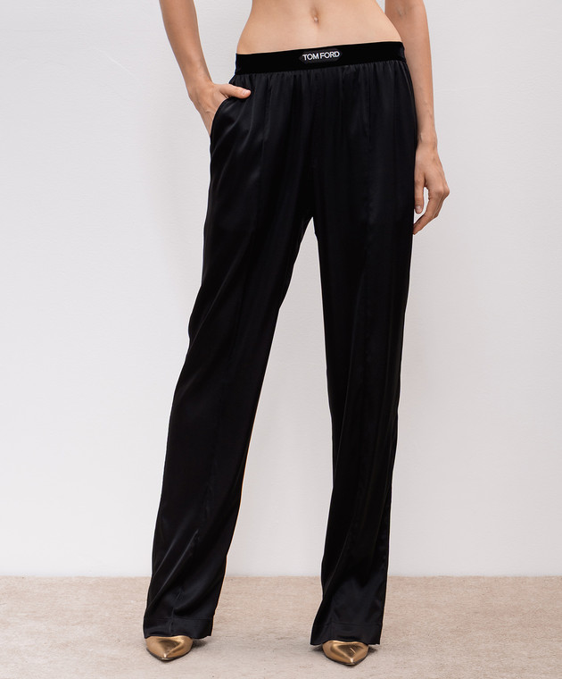 パンツ TOM FORD PANTS (PAW397FAX881) Tom Ford - Red silk pants with logo PAW397FAX881 - shop with
