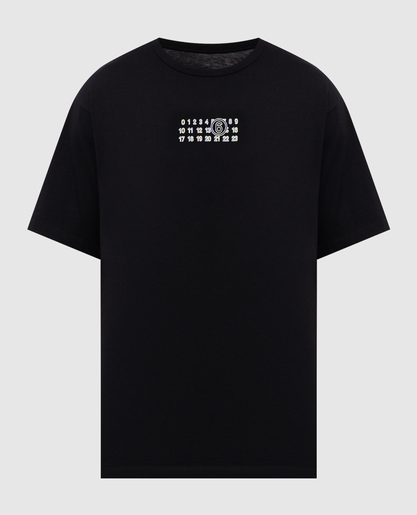 Black t-shirt with logo print Maison Margiela MM6