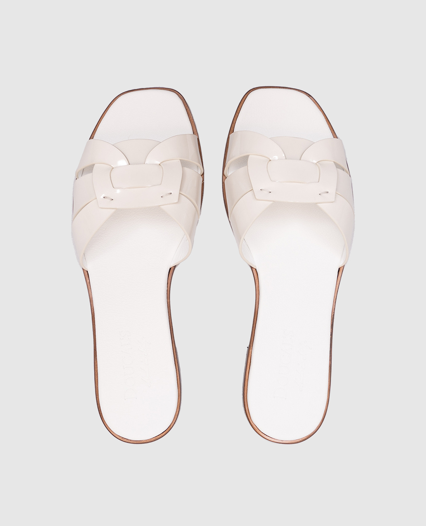 

White patent leather flip-flops Doucal's
