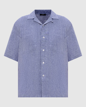 Herno Blue linen shirt CM000007U17139
