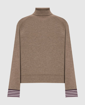Brunello Cucinelli Beige cashmere sweater with cuffs M12709803P