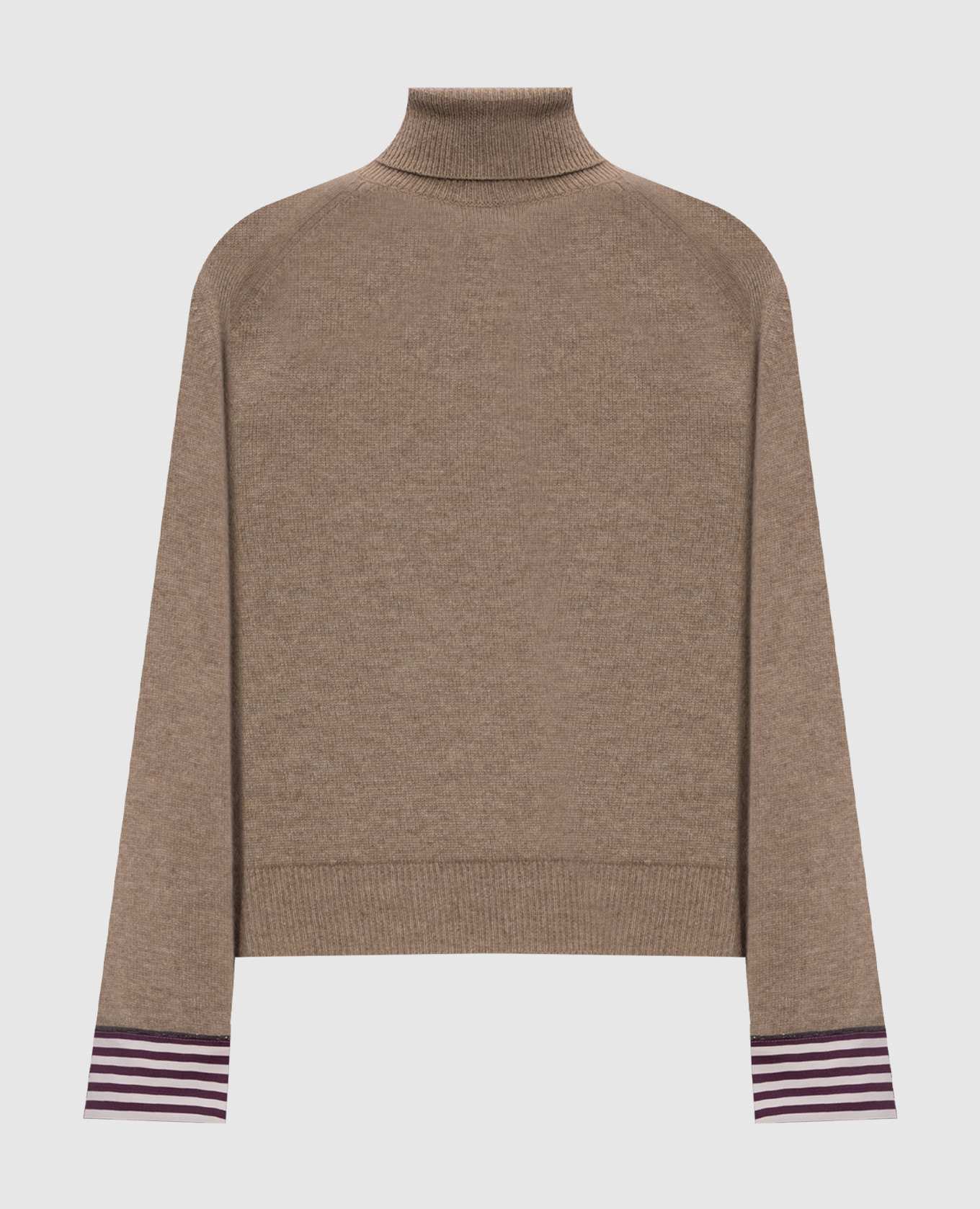 

Beige cashmere sweater with cuffs Brunello Cucinelli