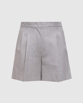 Max Mara FAVILLA gray shorts with linen FAVILLA