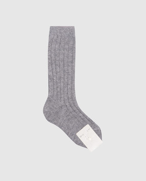 Story Loris Children's gray golf shoes made of wool and cashmere 35203