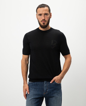 Dolce&Gabbana Black T-shirt made of cashmere GXX59ZJAWXR