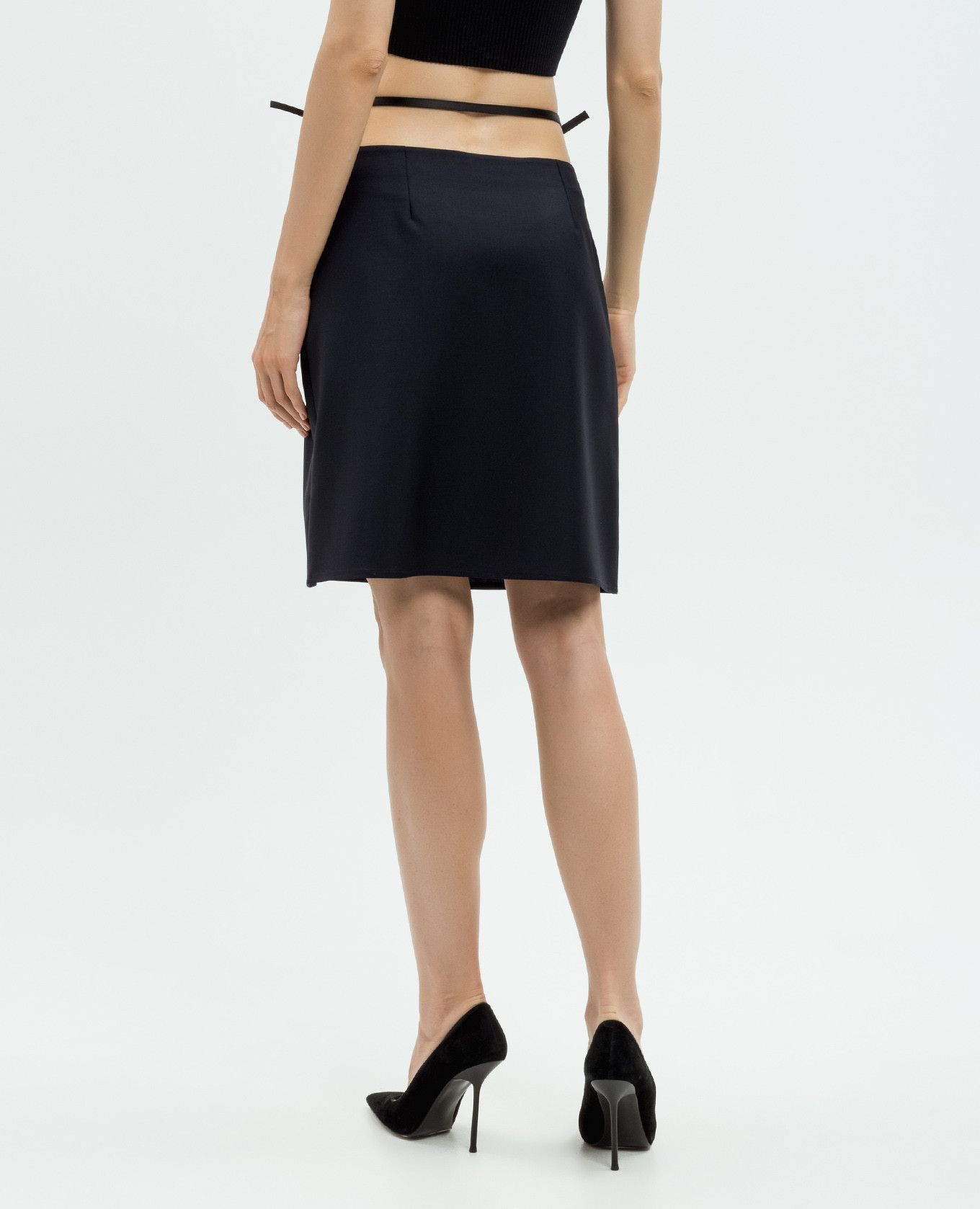 Blue skirt made of wool with a strap Givenchy 4