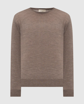 Cashmere&Whiskey Brown merino wool jumper 18002