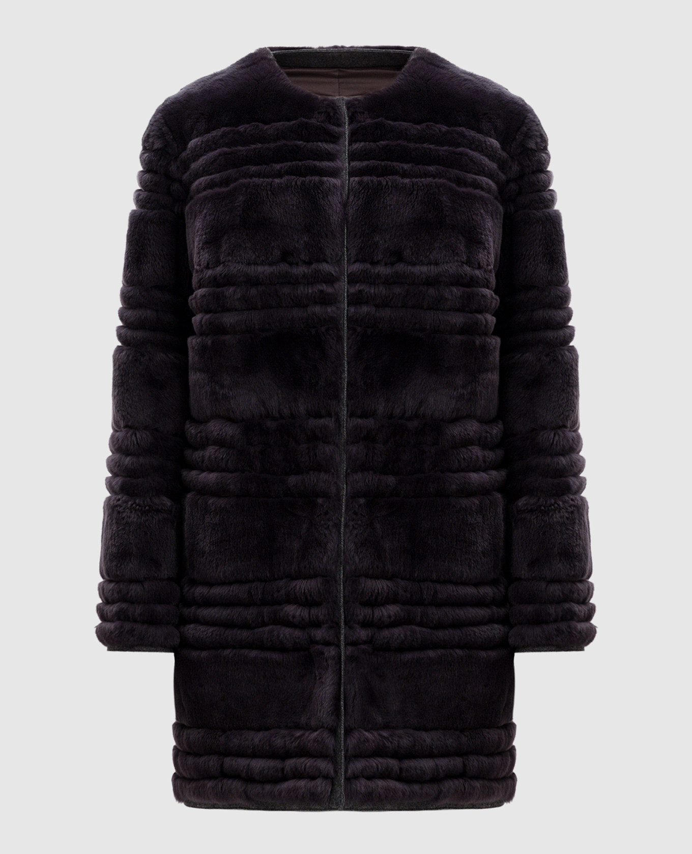 

Double-sided down jacket with fur Yves Salomon, Violet