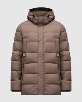 Be Florence Brown down jacket with logo BE24M2