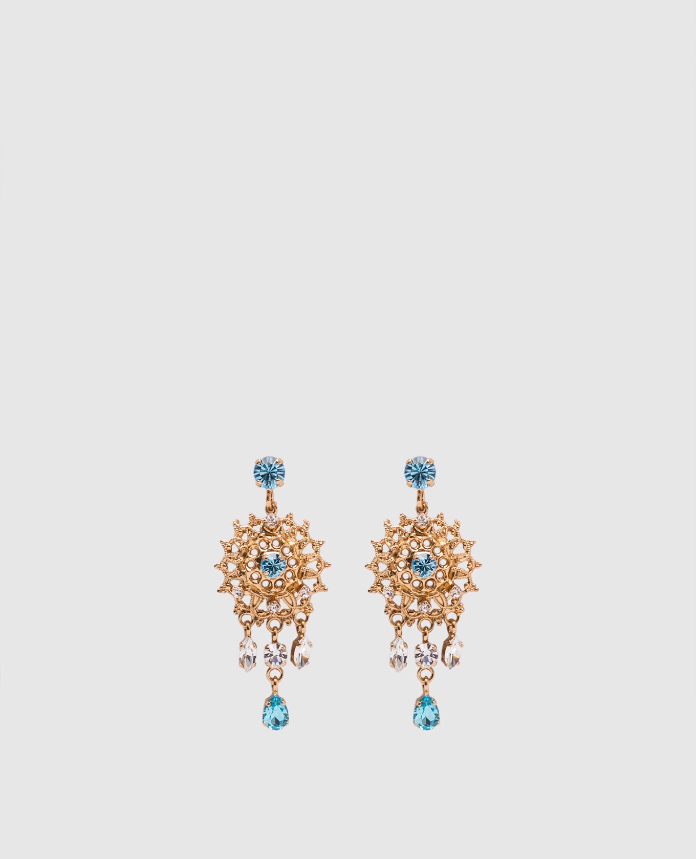 

Gold earrings with crystals CelesteG, Golden