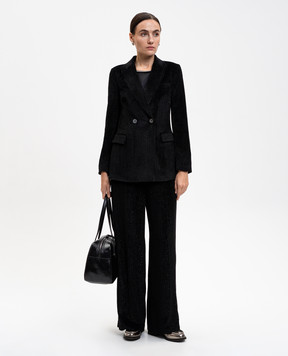 Peserico Black corduroy pants E0438601595