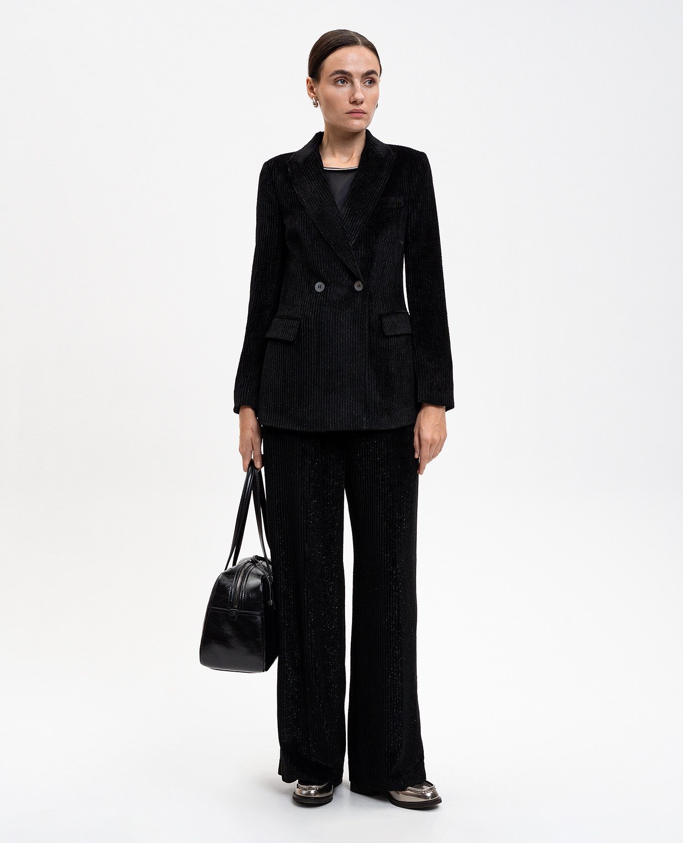 Black corduroy pants Peserico 2