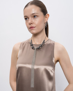Peserico Silver necklace with monil chain A35480C0CC617
