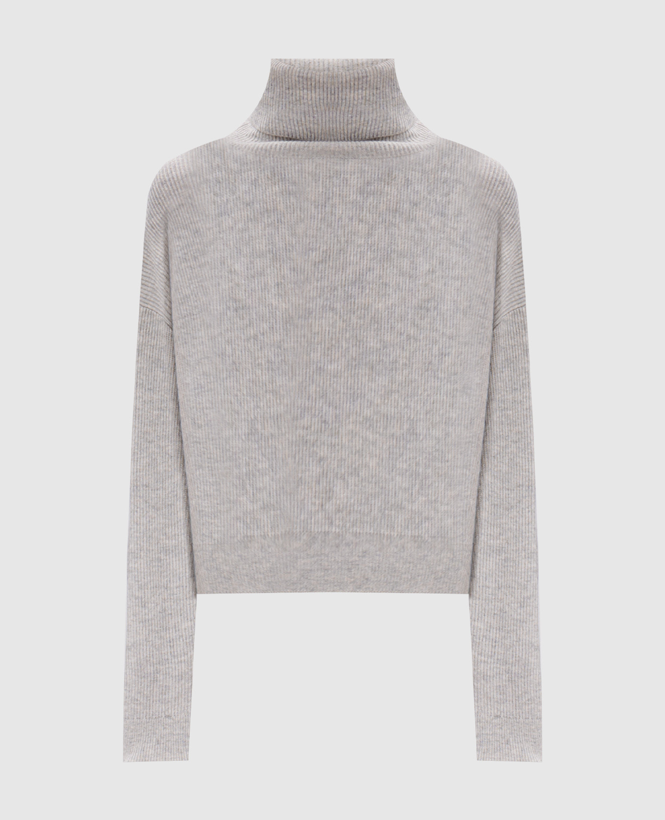 

Gray wool, cashmere and silk sweater with monil chain Brunello Cucinelli, Grey