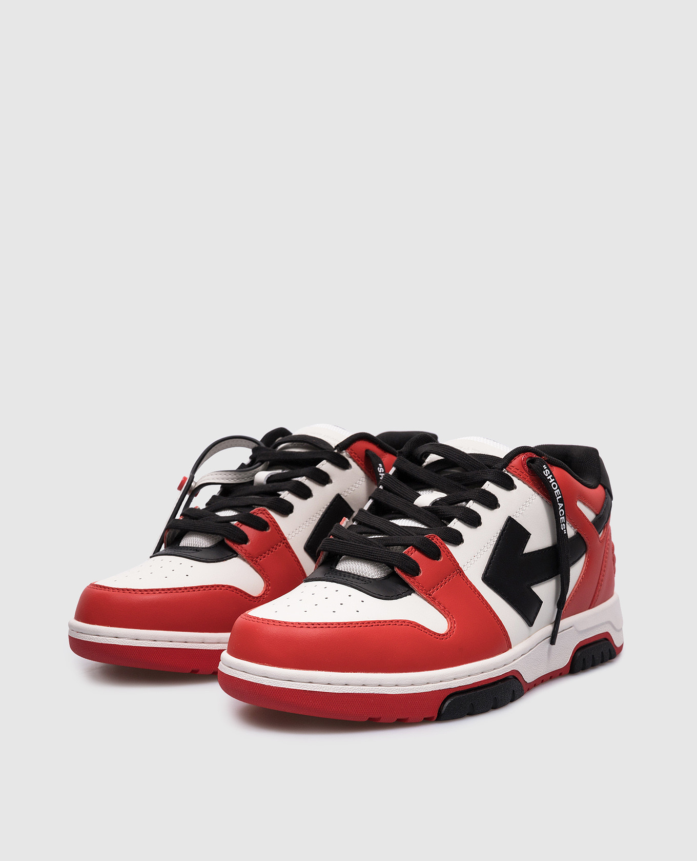 

OUT OF OFFICE red leather sneakers Off-White