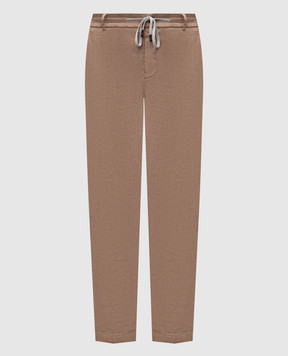 Peserico Beige linen pants with logo R54595T002470