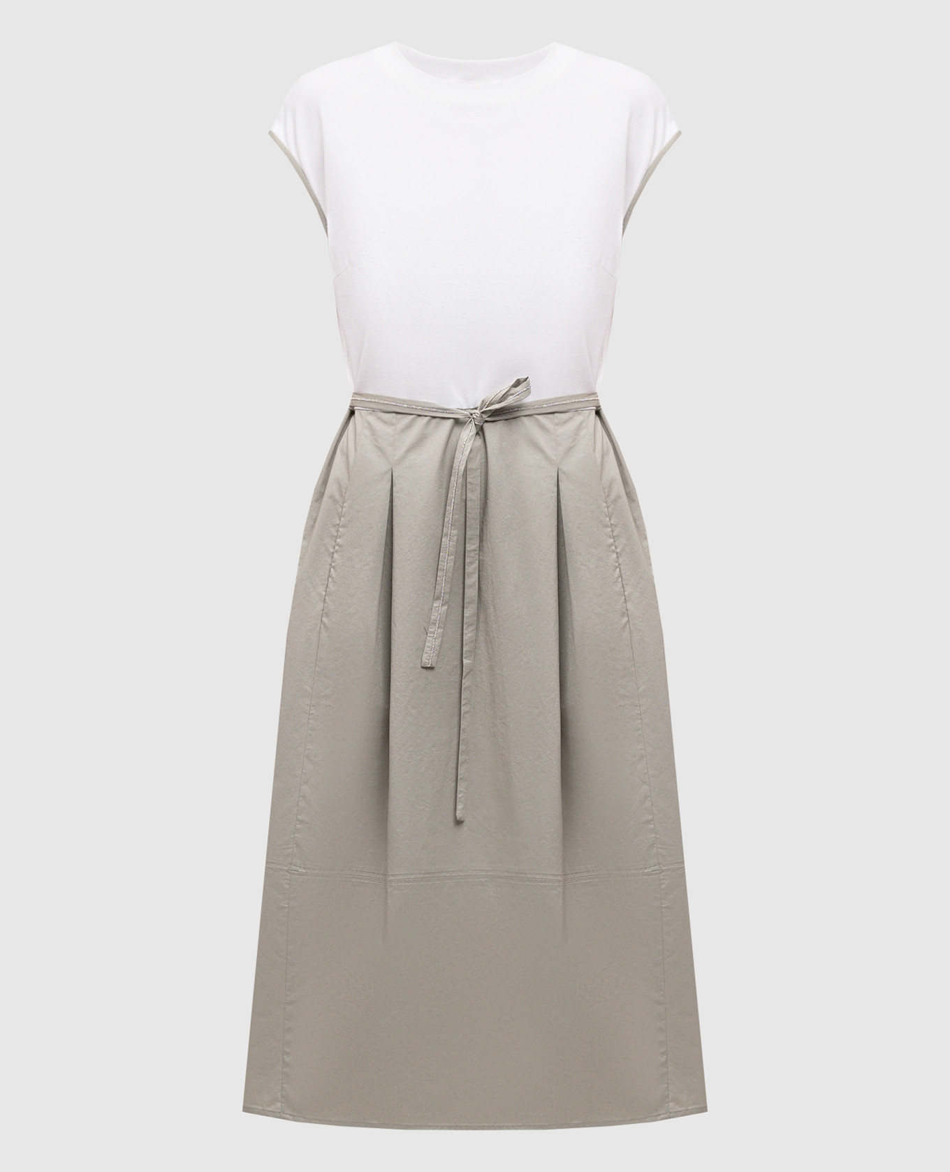 

Green midi dress with monil chain Peserico