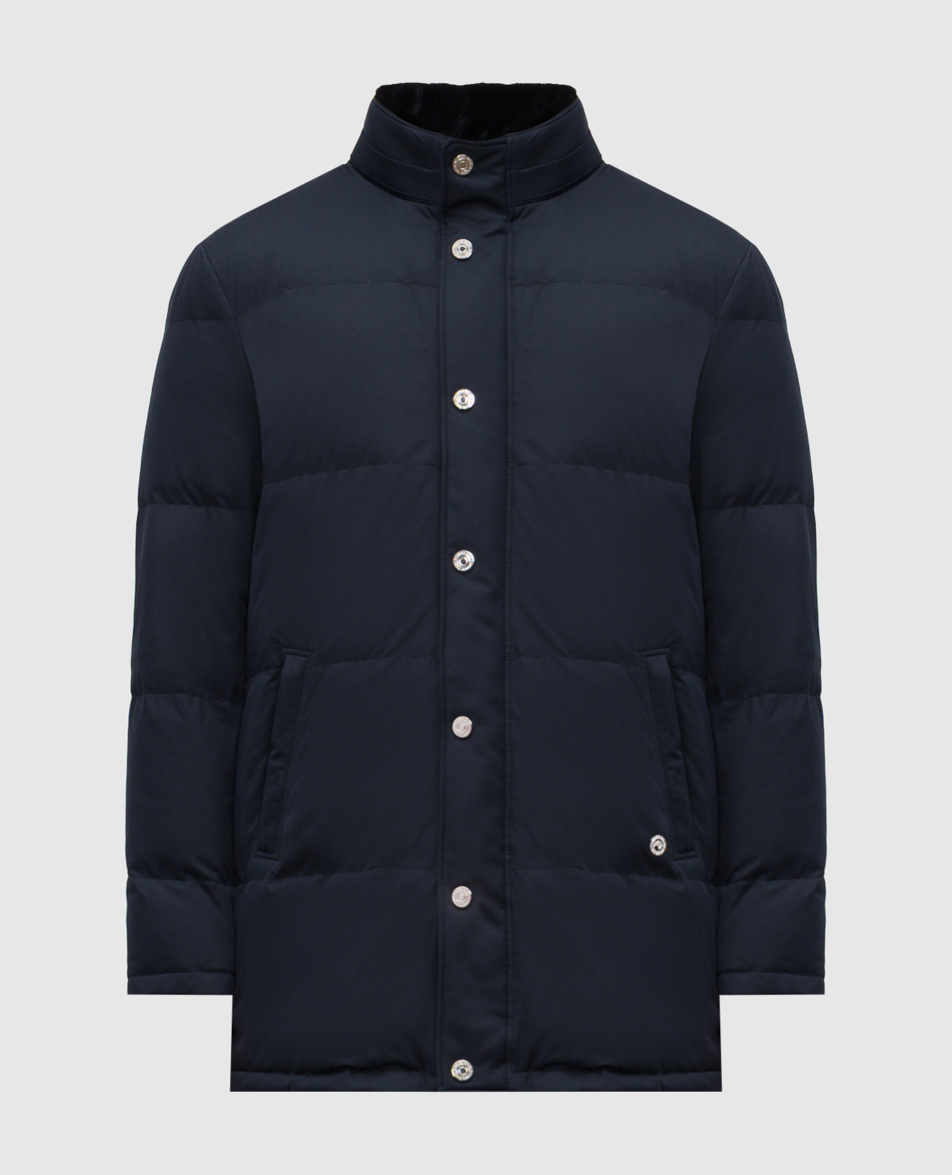

Blue down jacket with emblem Stefano Ricci