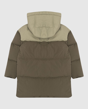 Etro Children's green down jacket with emblem embroidery GV2P20N02941216