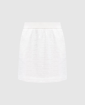 Peserico White skirt with sequins P05162J0A5022