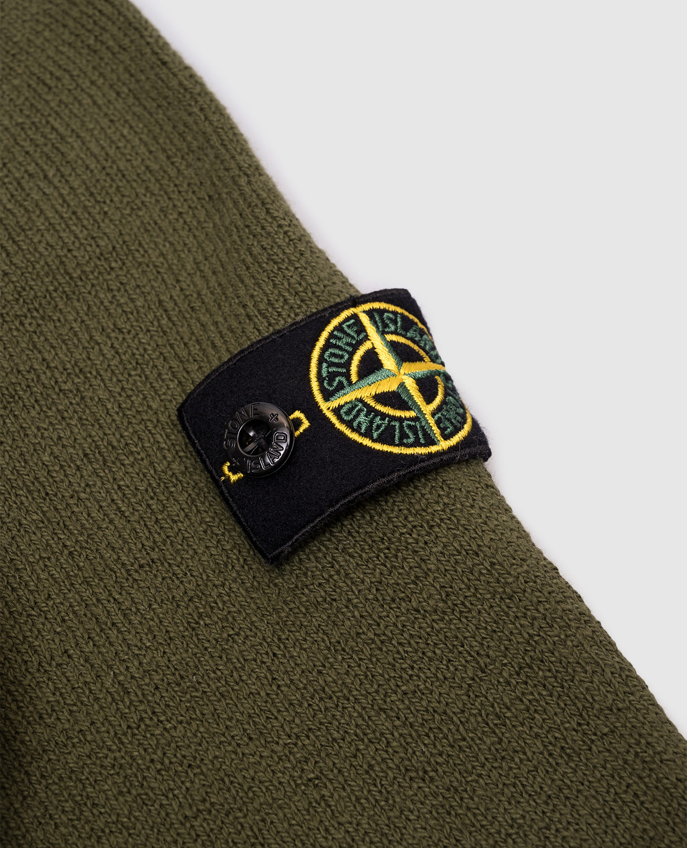 

Children's green sweater with removable logo patch Stone Island
