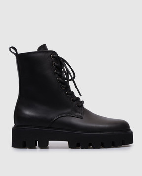 Babe Pay Pls Black leather boots 4121552830