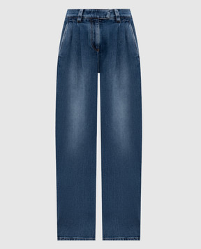Brunello Cucinelli Blue jeans with a worn effect MB114P4023