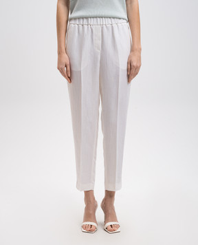 Peserico White pants with linen P0407201920