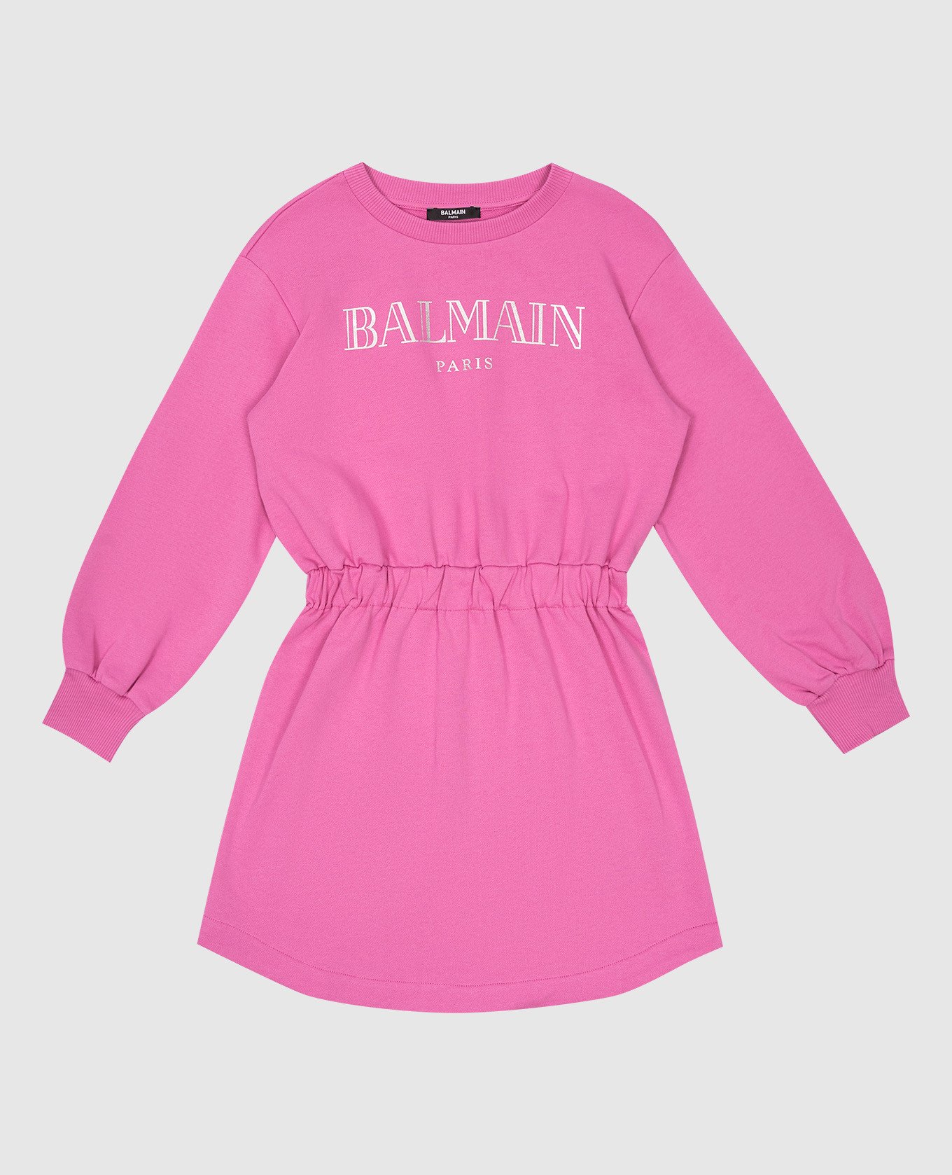 Balmain Baby pink dress with logo print