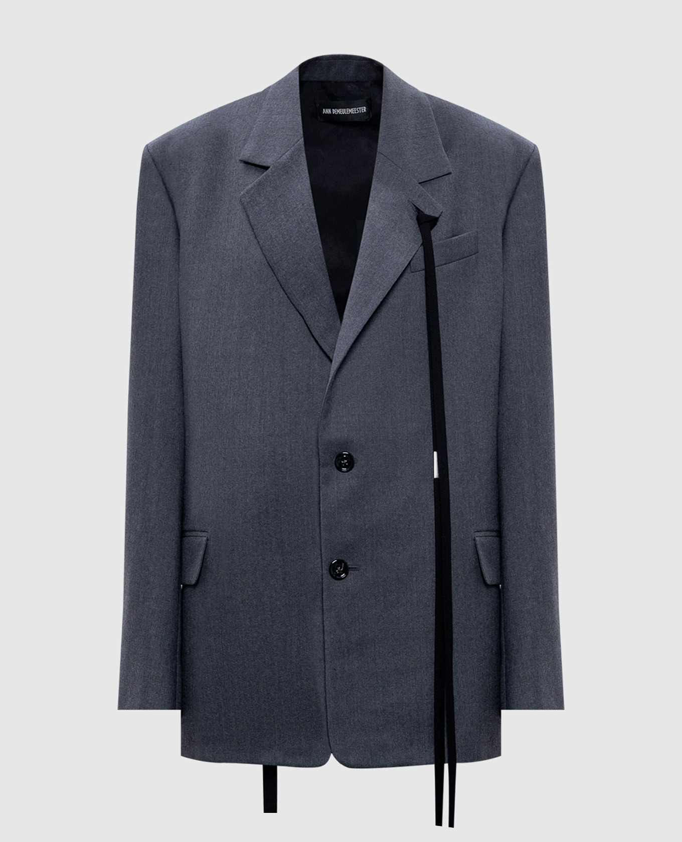 

Sanna Comfort Tailored gray wool jacket Ann Demeulemeester, Grey