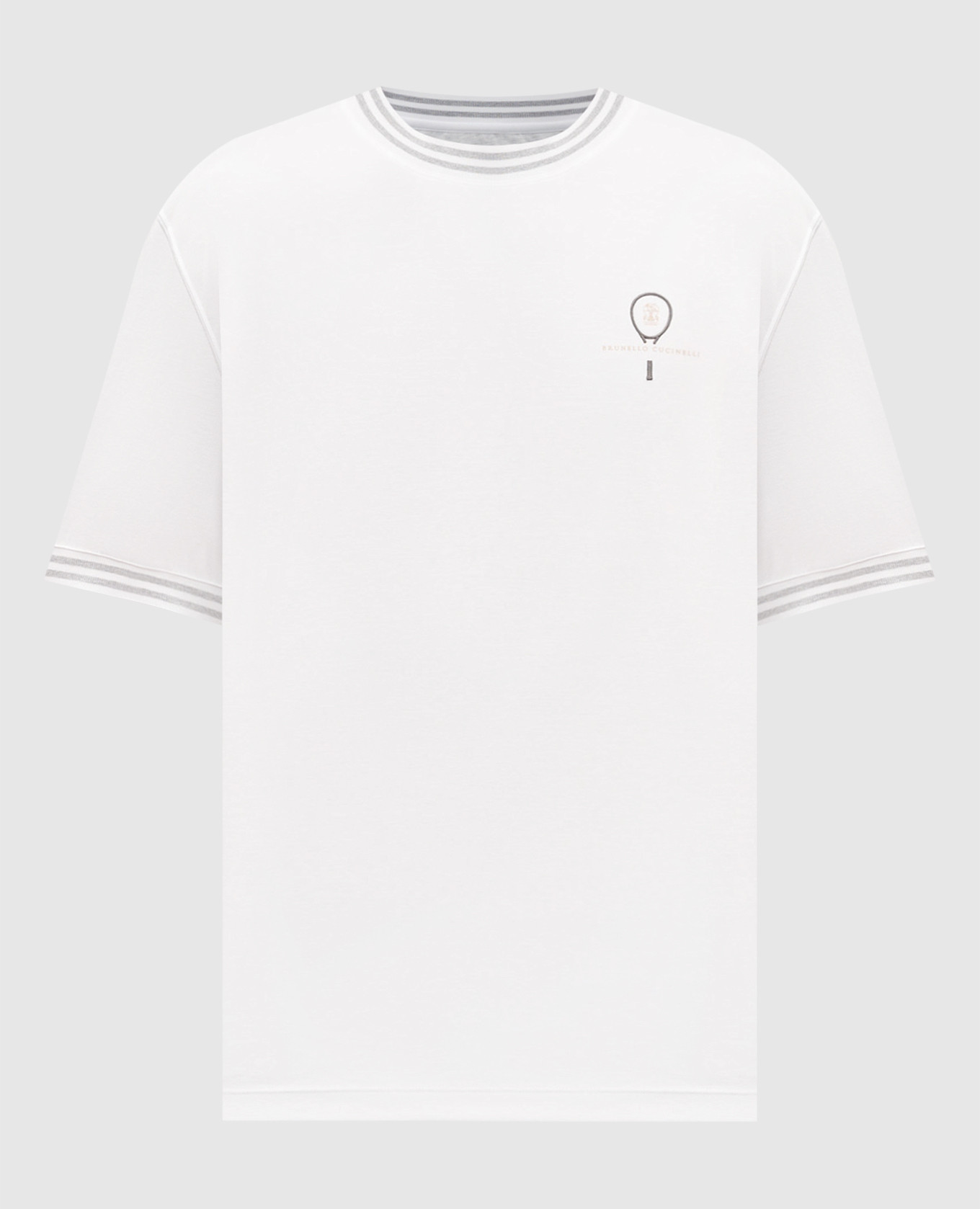 

White t-shirt with logo print Brunello Cucinelli