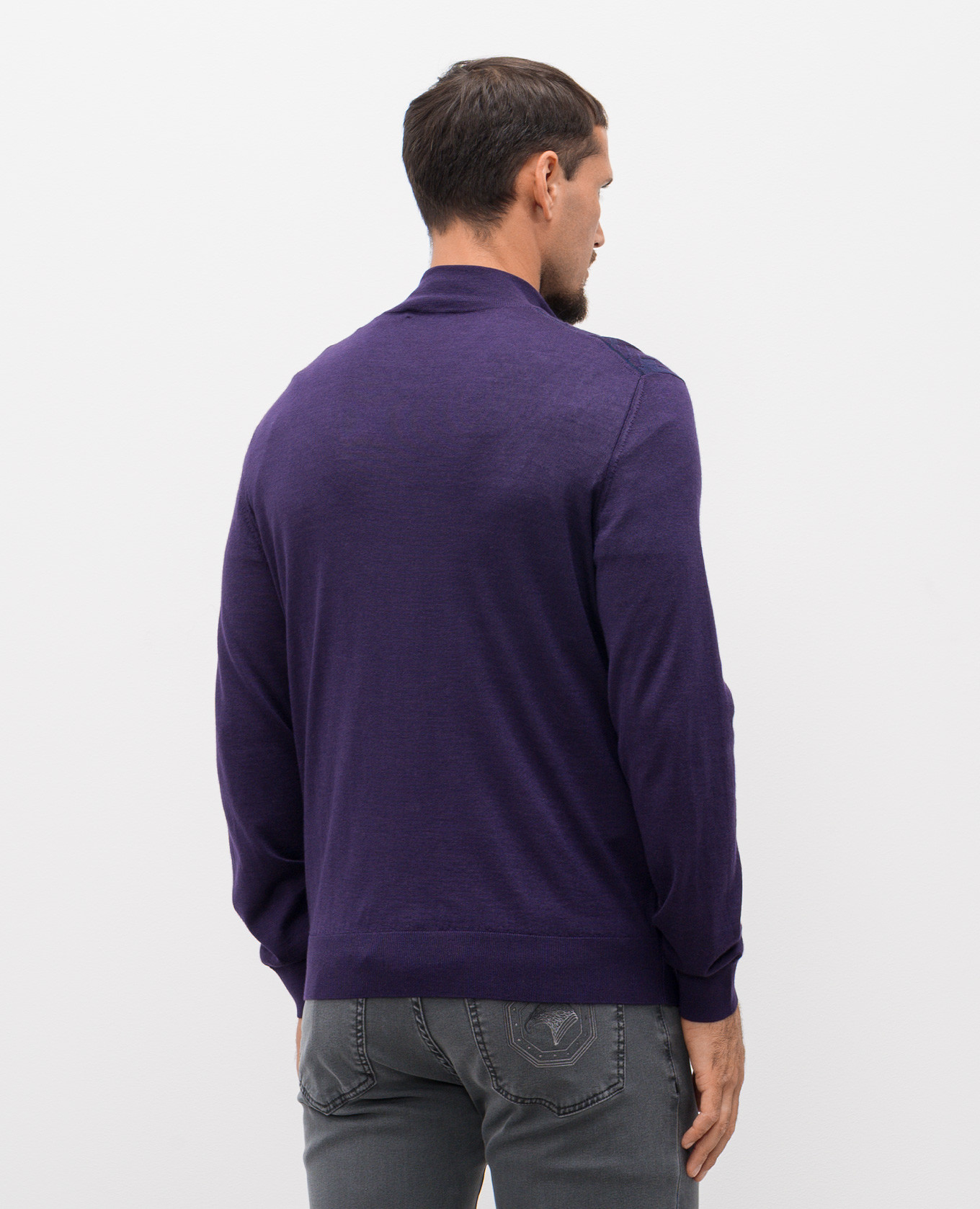 

Purple cashmere and silk patterned jumper Stefano Ricci, Violet