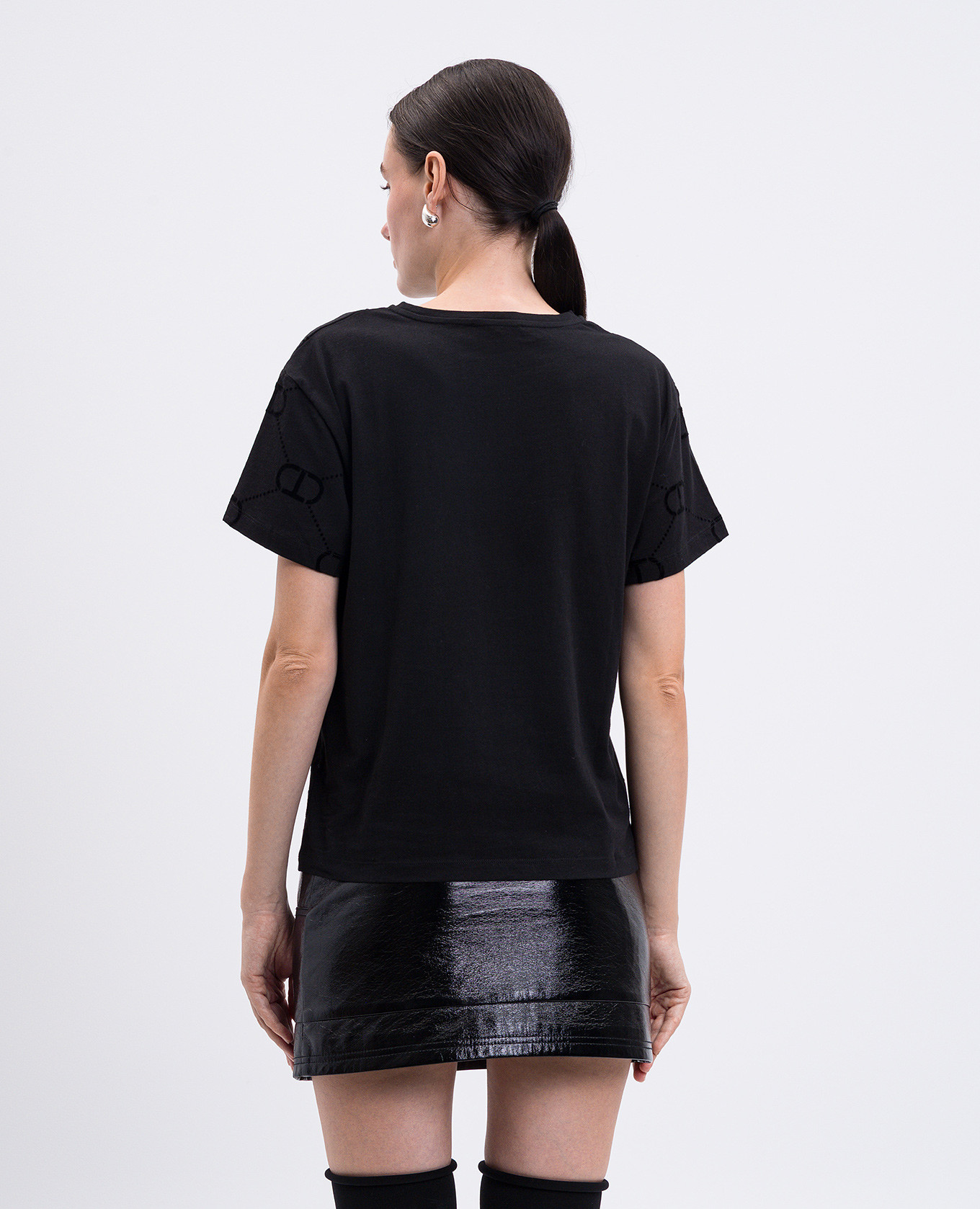 

Black T-shirt with logo Twinset