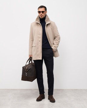 Marco Pescarolo Blue wool and cashmere pants SLIM805229